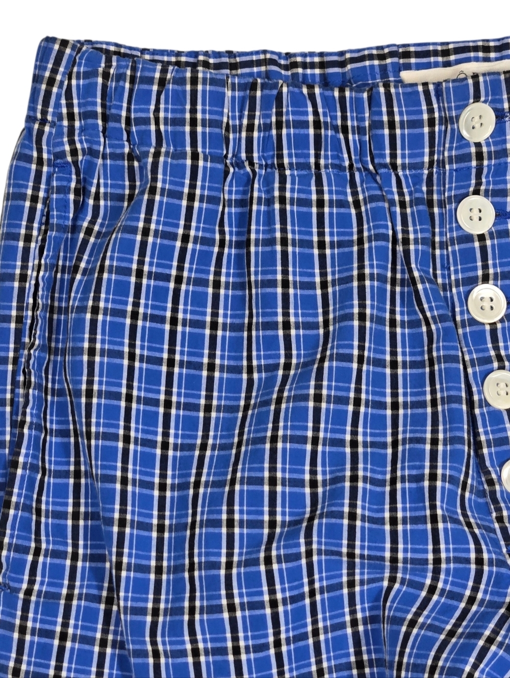 Doen Morgan Pant Size XXS 100% Organic Cotton Pockets Blue Cassis Check - Picture 9 of 14